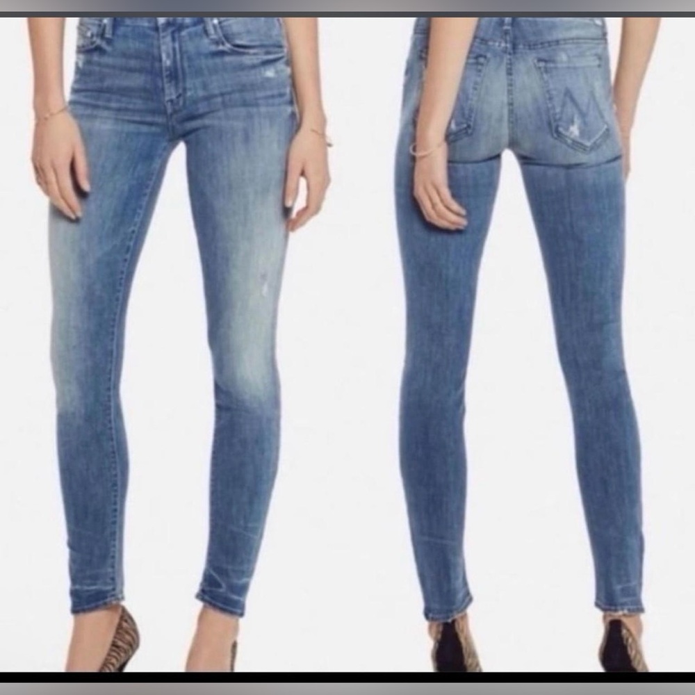 MOTHER Women's Skinny Jeans - Light Blue Wash